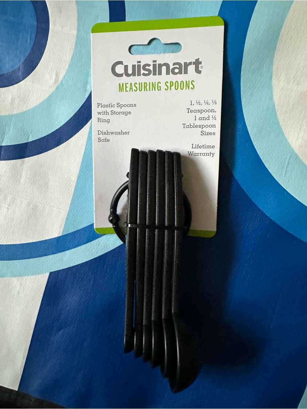2/$20 Cuisinart Black Round Measuring Spoon Set with Storage Ring